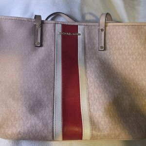 Michael Kors Pink and Red Tote Bag